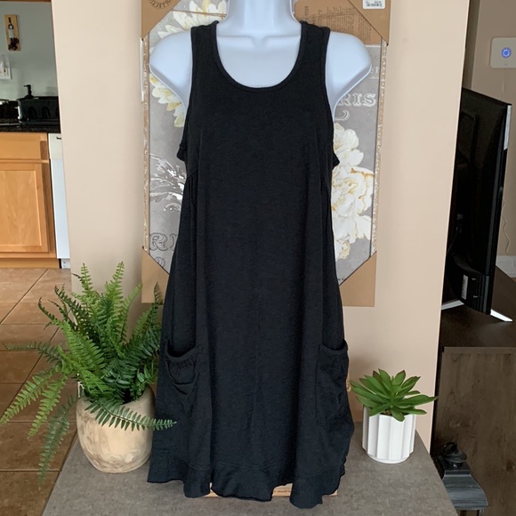 Athleta Other - ATHLETA Black Racerback Beach Coverup with Pockets S